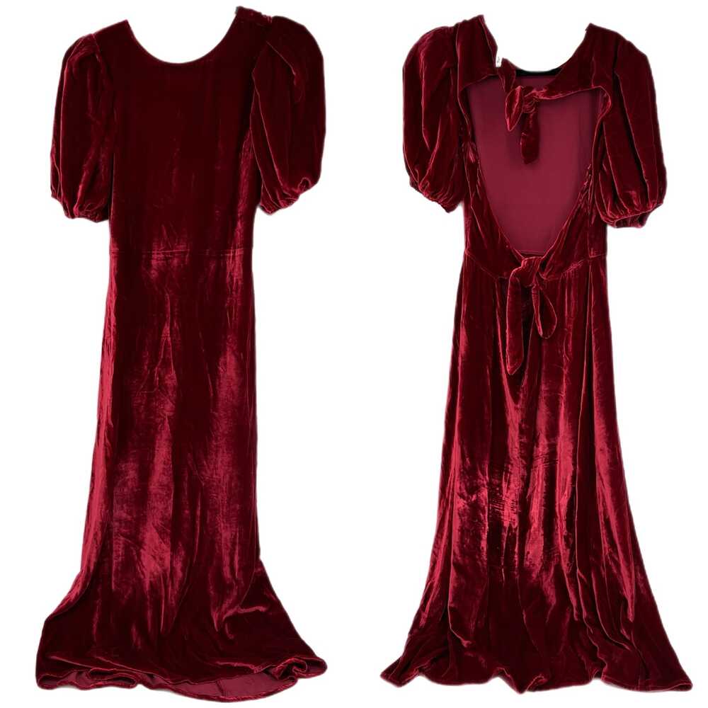 Reformation Red Velvet Maxi Dress | Size 8